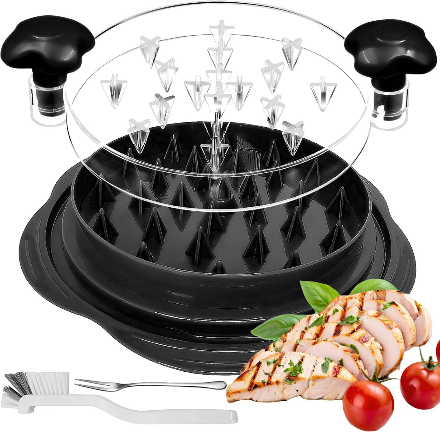 Deshilachador de Pollo Pro Dosify | Versión Mejorada con Tapa Transparente