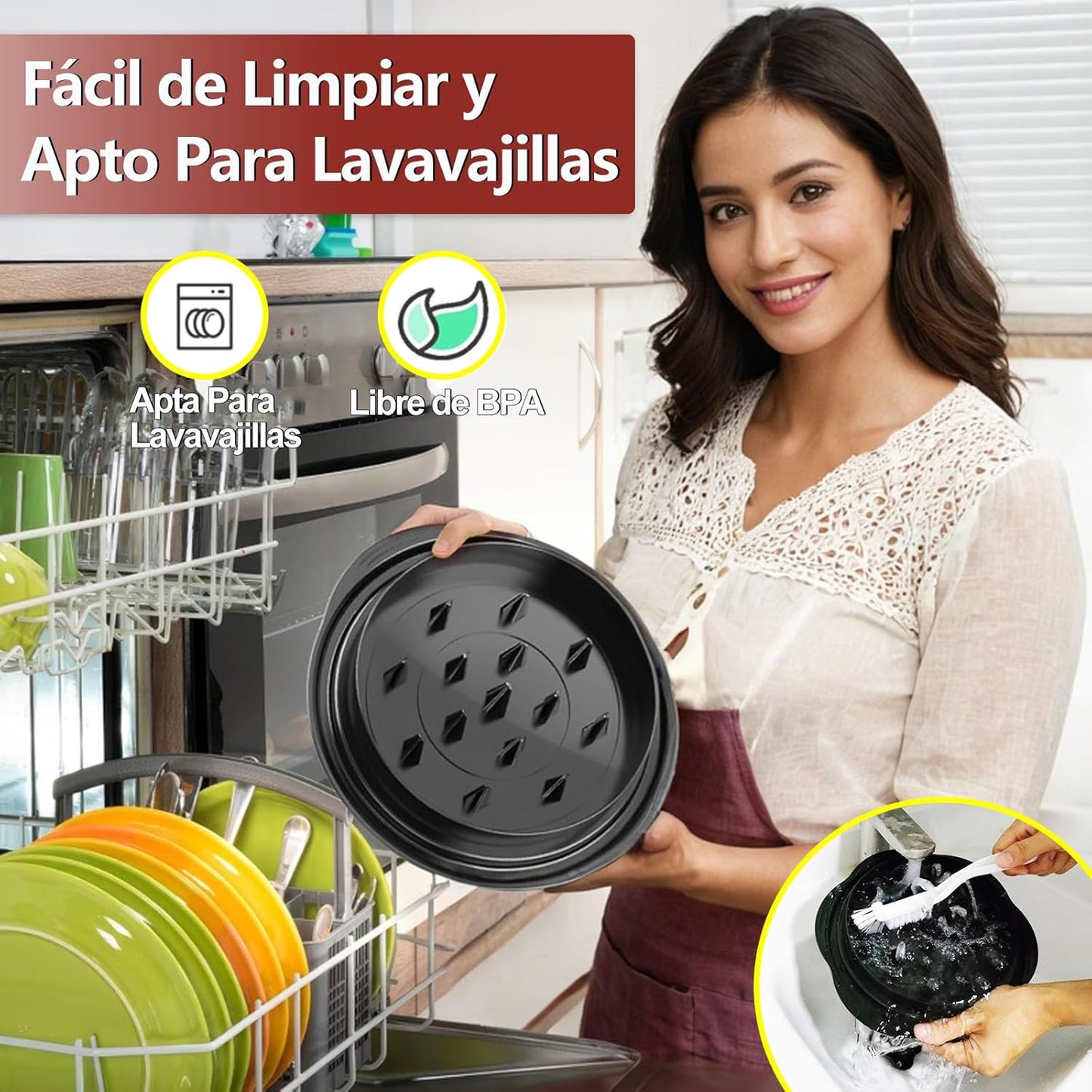 Deshilachador de Pollo Pro Dosify | Versión Mejorada con Tapa Transparente